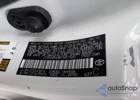 2015 Toyota Prius Two из США, поврежденный, VIN JTDKN3DU8F0451520